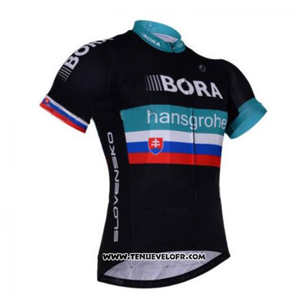 2017 Maillot Ciclismo Bora Hansgrohe Noir Manches Courtes et Cuissard